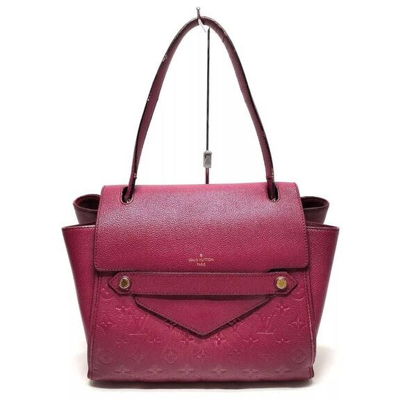 Auth Louis Vuitton Burgundy Monogram Empreinte Leather Trocadero Shoulder Bag NM - Picture 1 of 10